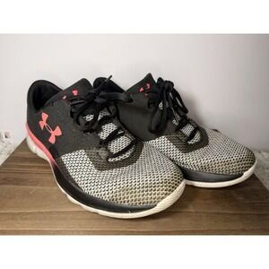 Size 5 (GS) - Under Armour Infinity 2.0 Printed Low Black Pink Shock